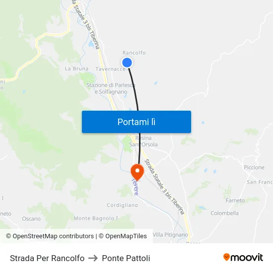 Strada Per Rancolfo to Ponte Pattoli map