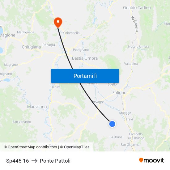 Sp445_16 to Ponte Pattoli map