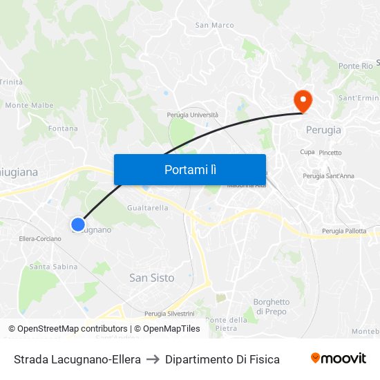 Strada Lacugnano-Ellera to Dipartimento Di Fisica map