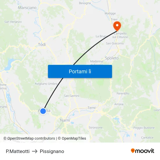 P.Matteotti to Pissignano map