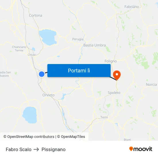 Fabro Scalo to Pissignano map