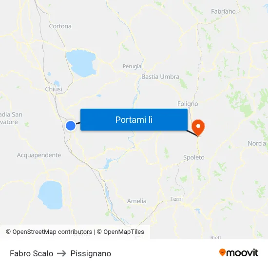 Fabro Scalo to Pissignano map