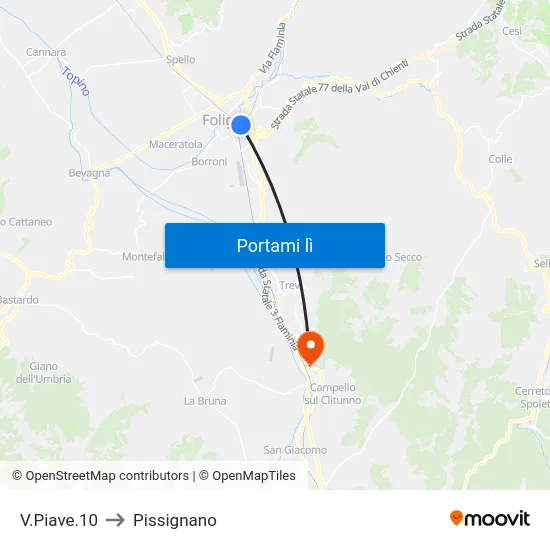 V.Piave.10 to Pissignano map
