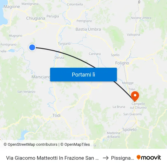 Via Giacomo Matteotti In Frazione San Biagio to Pissignano map