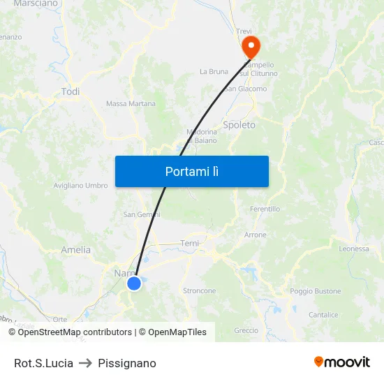 Rot.S.Lucia to Pissignano map