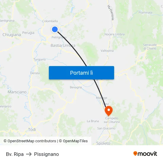 Bv. Ripa to Pissignano map