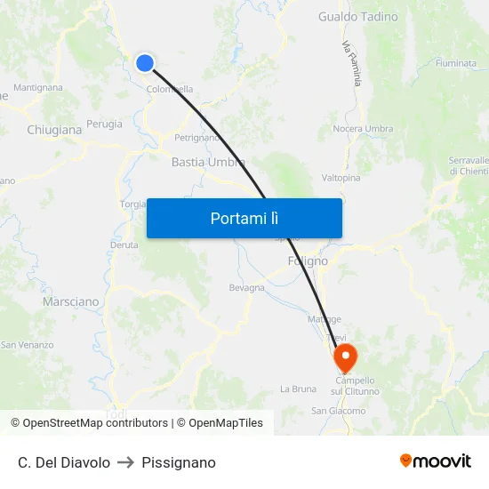 C. Del Diavolo to Pissignano map