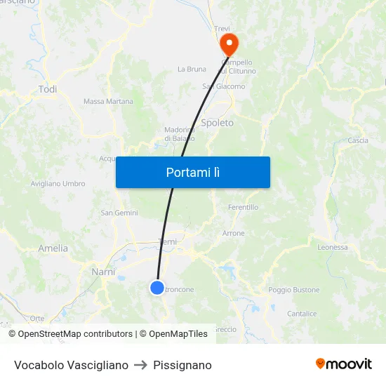 Vocabolo Vascigliano to Pissignano map