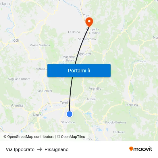 Via Ippocrate to Pissignano map