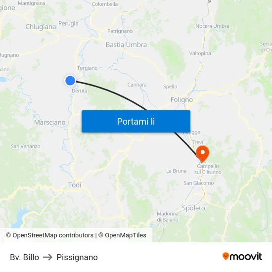 Bv. Billo to Pissignano map