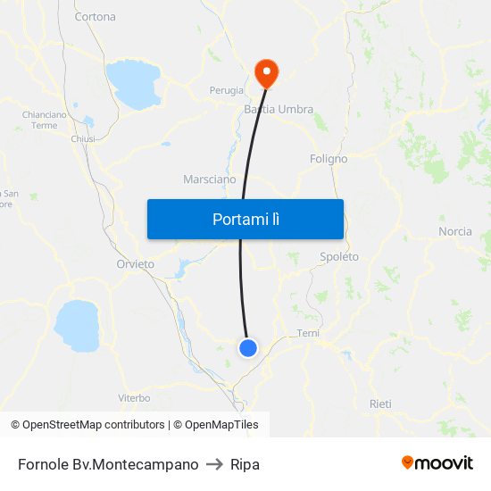 Fornole Bv.Montecampano to Ripa map