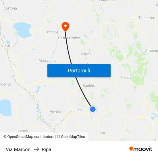 Via Marconi to Ripa map
