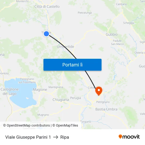 Viale Giuseppe Parini 1 to Ripa map