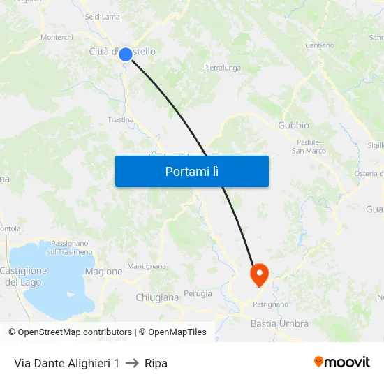 Via Dante Alighieri 1 to Ripa map