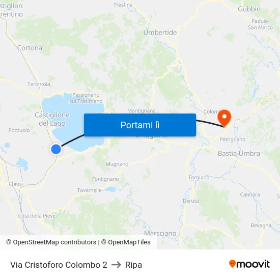 Via Cristoforo Colombo 2 to Ripa map