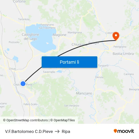 V.F.Bartolomeo C.D.Pieve to Ripa map