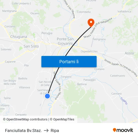 Fanciullata Bv.Staz. to Ripa map