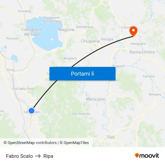 Fabro Scalo to Ripa map
