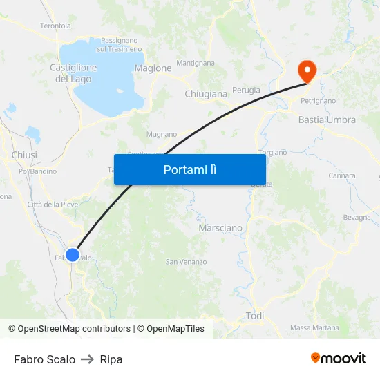 Fabro Scalo to Ripa map