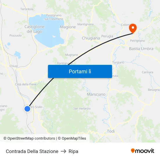 Contrada Della Stazione to Ripa map