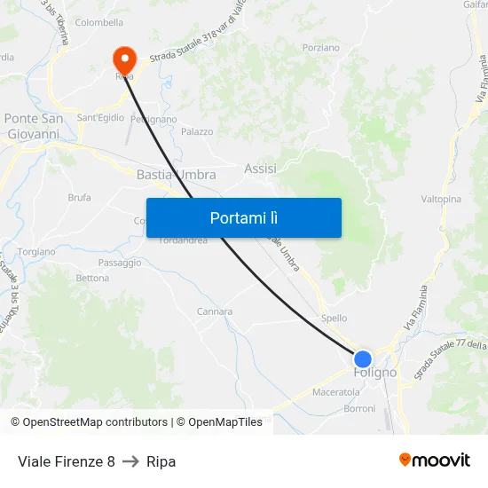 Viale Firenze 8 to Ripa map