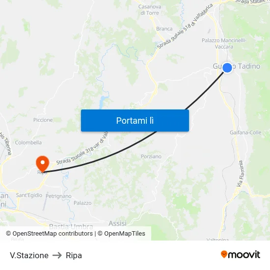 V.Stazione to Ripa map