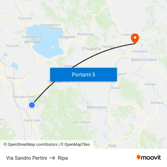 Via Sandro Pertini to Ripa map