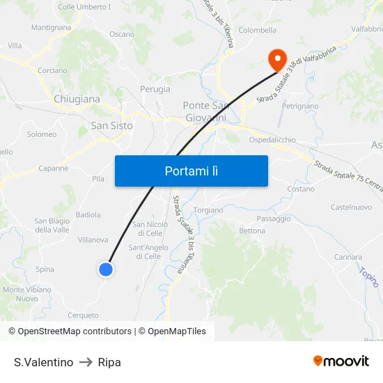 S.Valentino to Ripa map
