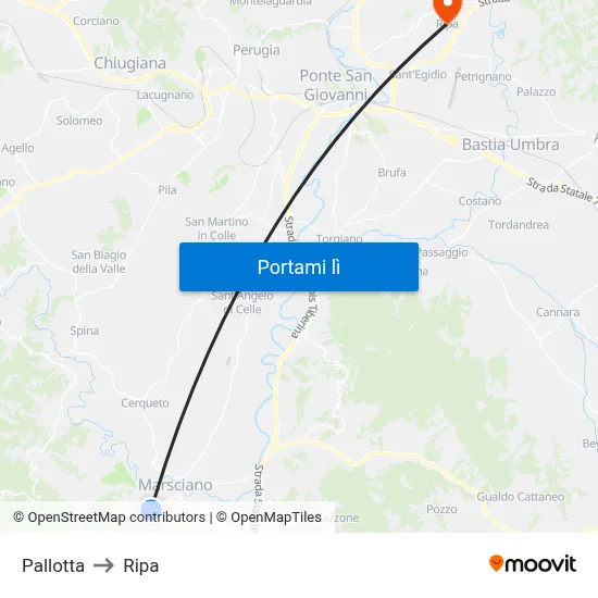 Pallotta to Ripa map