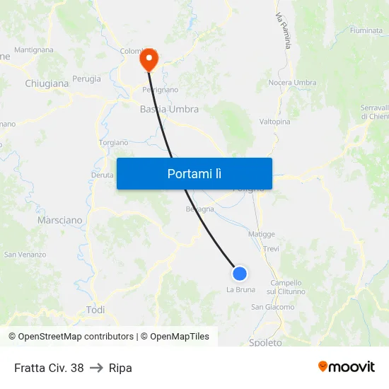 Fratta  Civ. 38 to Ripa map