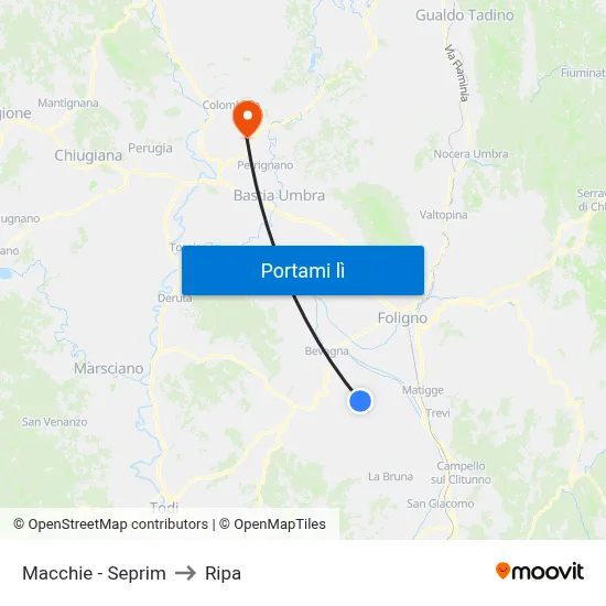Macchie - Seprim to Ripa map