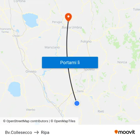 Bv.Collesecco to Ripa map