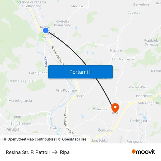 Resina Str. P. Pattoli to Ripa map