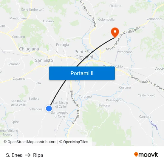 S. Enea to Ripa map
