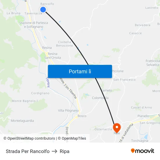 Strada Per Rancolfo to Ripa map