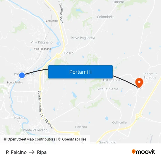P. Felcino to Ripa map