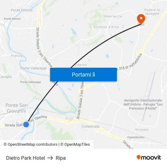 Dietro Park Hotel to Ripa map