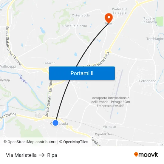 Via Maristella to Ripa map
