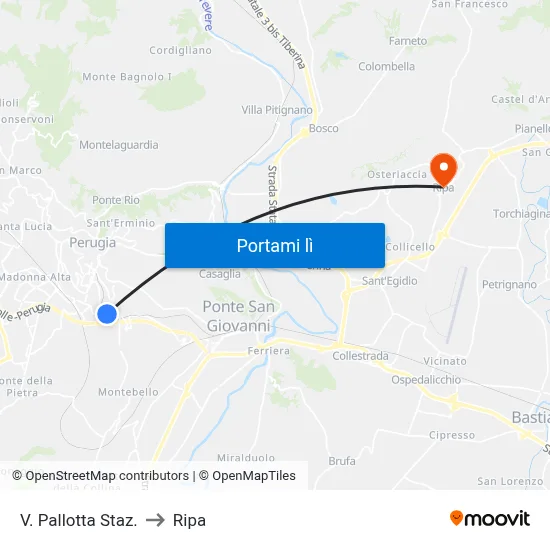 V. Pallotta Staz. to Ripa map