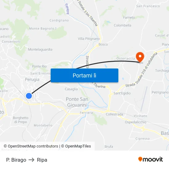 P. Birago to Ripa map