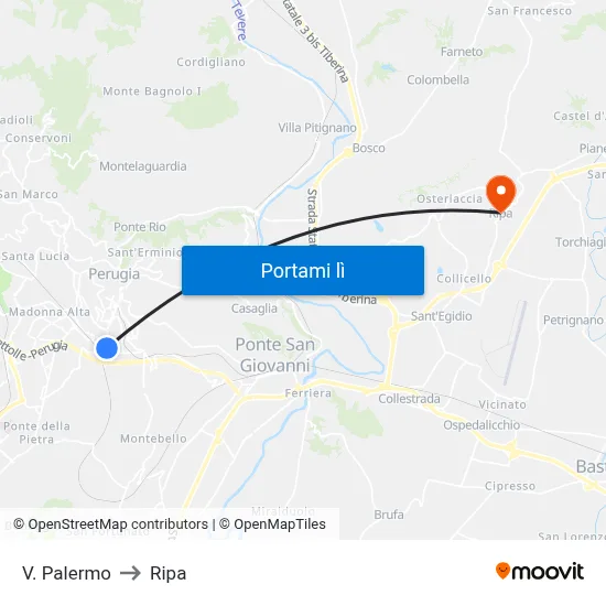 V. Palermo to Ripa map
