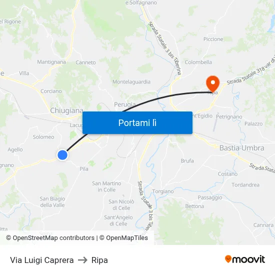 Via Luigi Caprera to Ripa map