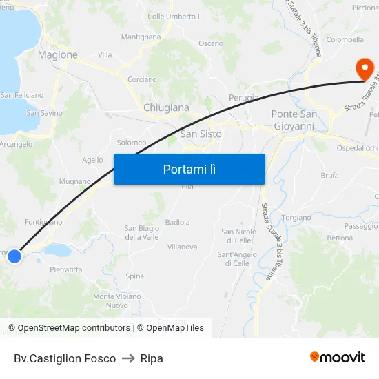 Bv.Castiglion Fosco to Ripa map