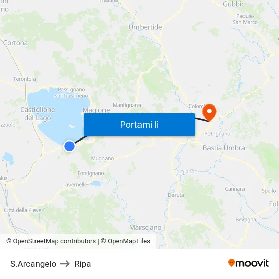 S.Arcangelo to Ripa map