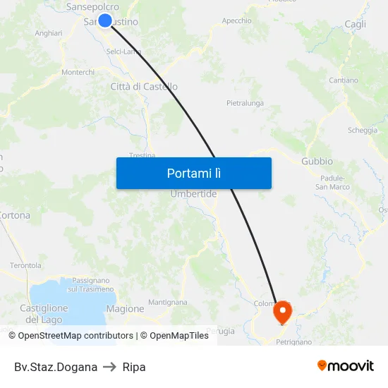 Bv.Staz.Dogana to Ripa map