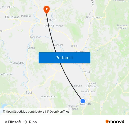V.Filosofi to Ripa map