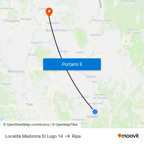 Località Madonna Di Lugo 14 to Ripa map