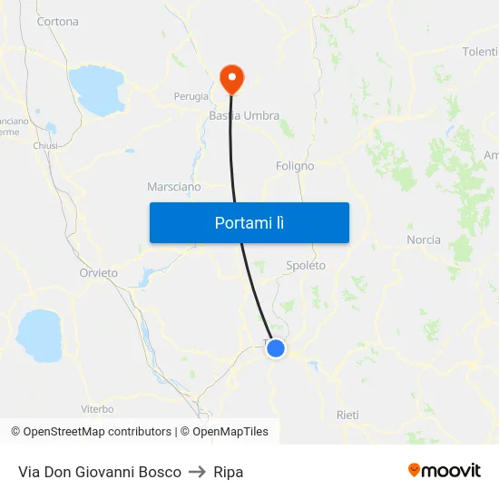 Via Don Giovanni Bosco to Ripa map