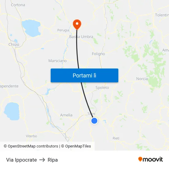 Via Ippocrate to Ripa map