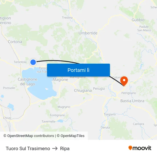 Tuoro Sul Trasimeno to Ripa map